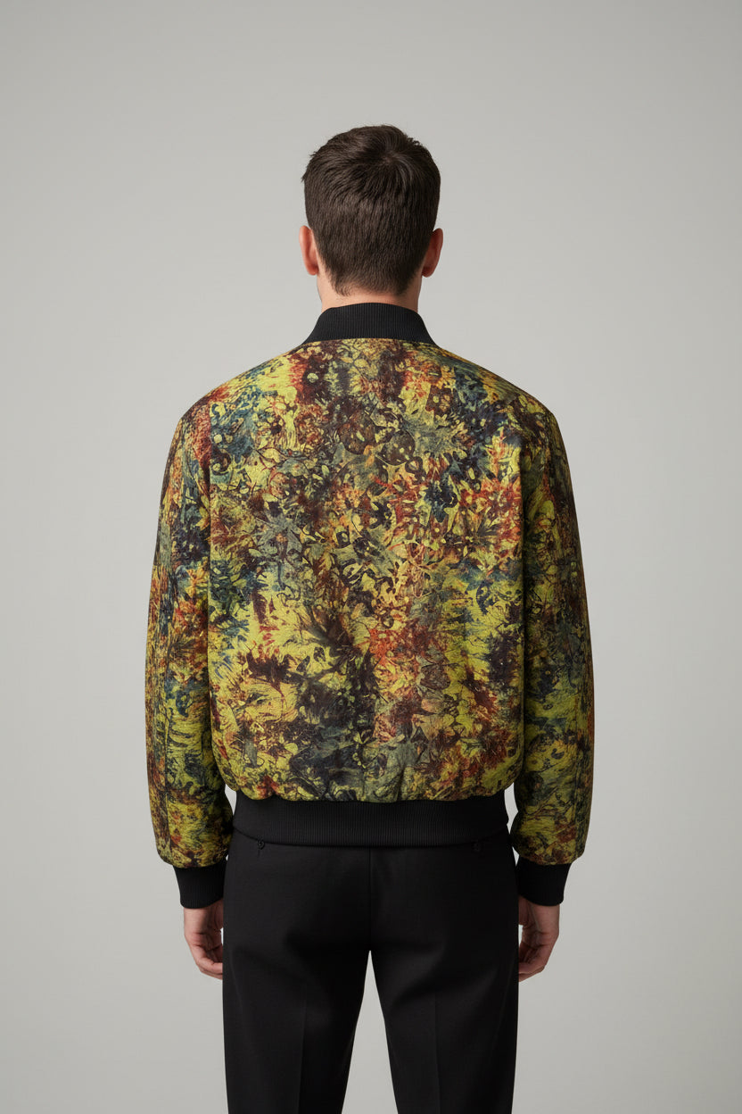 Tie dye bomber jacket
