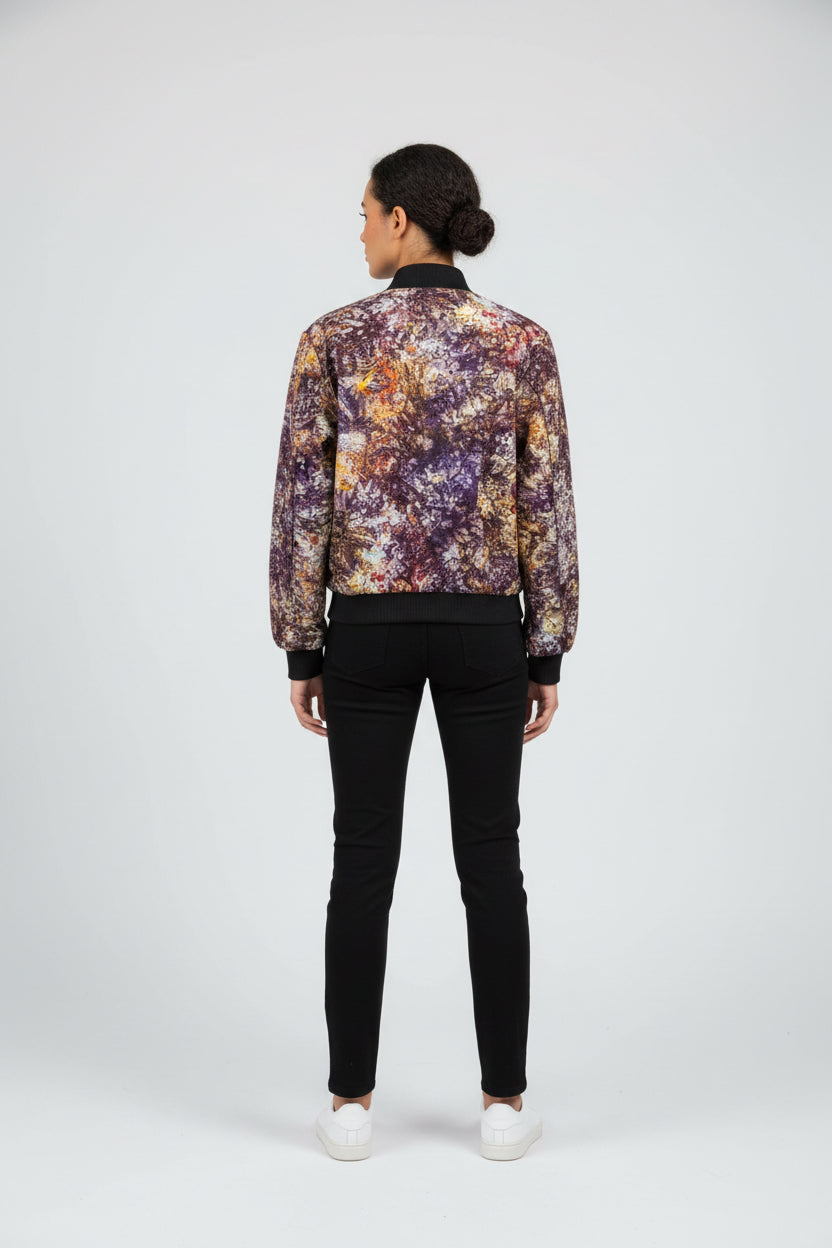 Tie dye bomber jacket