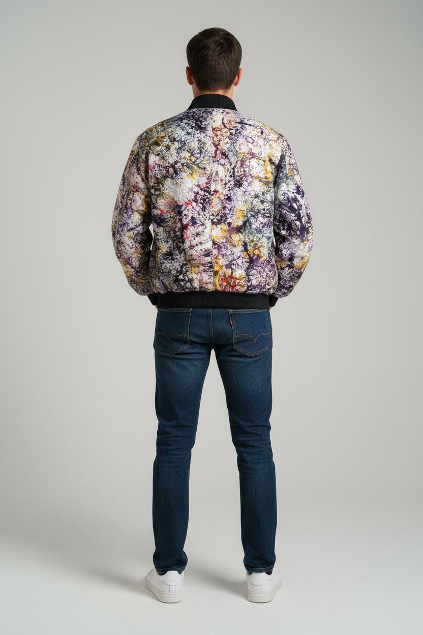 Tie dye bomber jacket