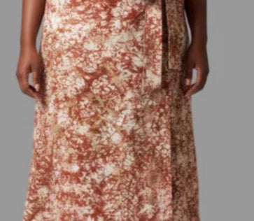 Tie dye short flare wrap skirt