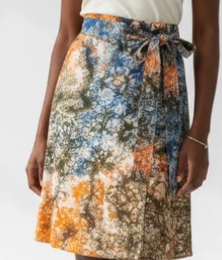 Tie dye short  flare wrap skirt