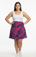 Tie dye short flare wrap skirt