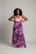 Tie dye long flare  wrap skirt