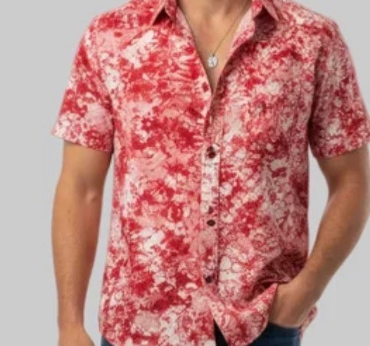 Men’s tie dye short sleeve shirt