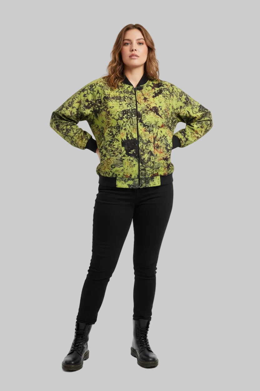 Tie dye bomber jacket