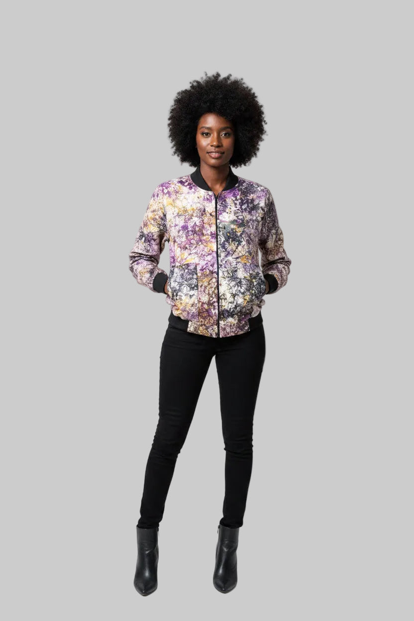 Tie dye bomber jacket