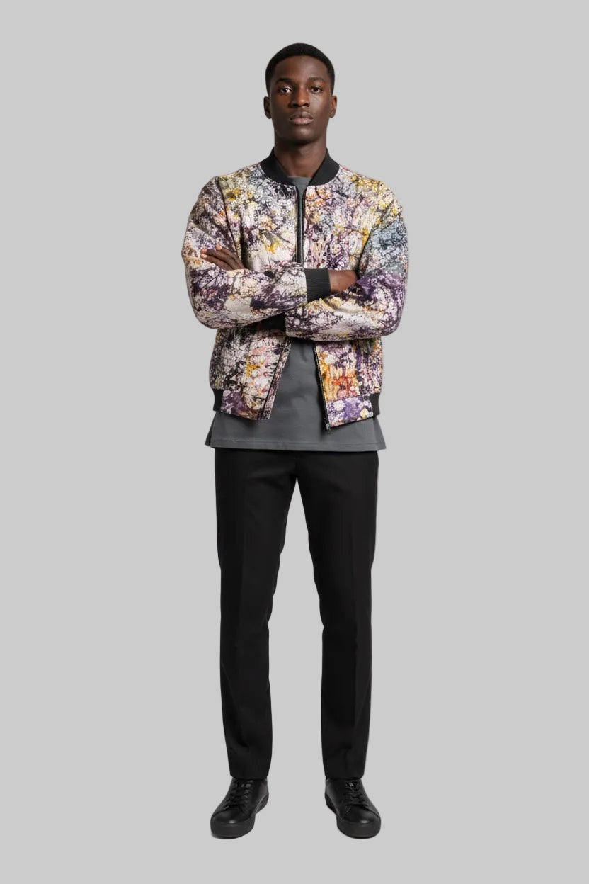 Tie dye bomber jacket