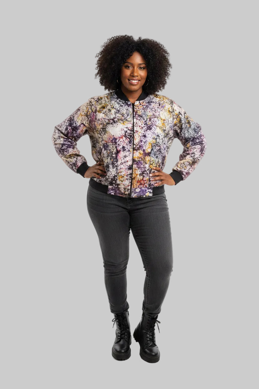 Tie dye bomber jacket