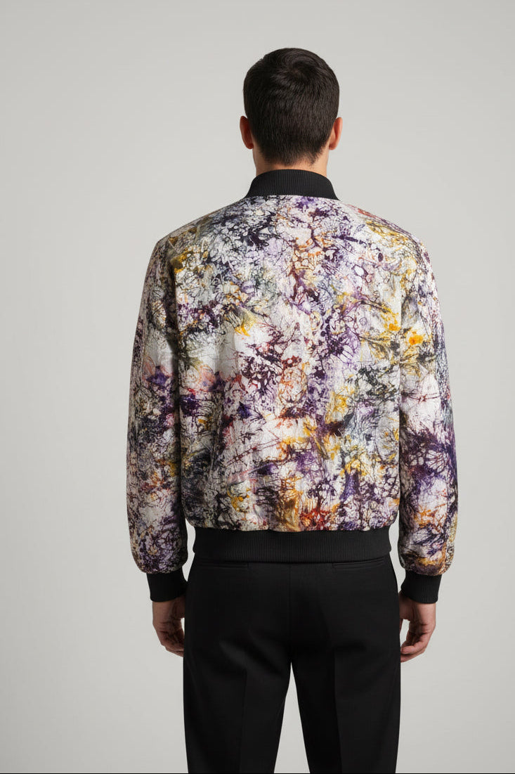 Tie dye bomber jacket