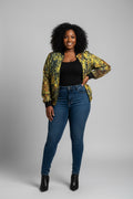 Tie dye bomber jacket