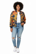 Tie dye bomber jacket