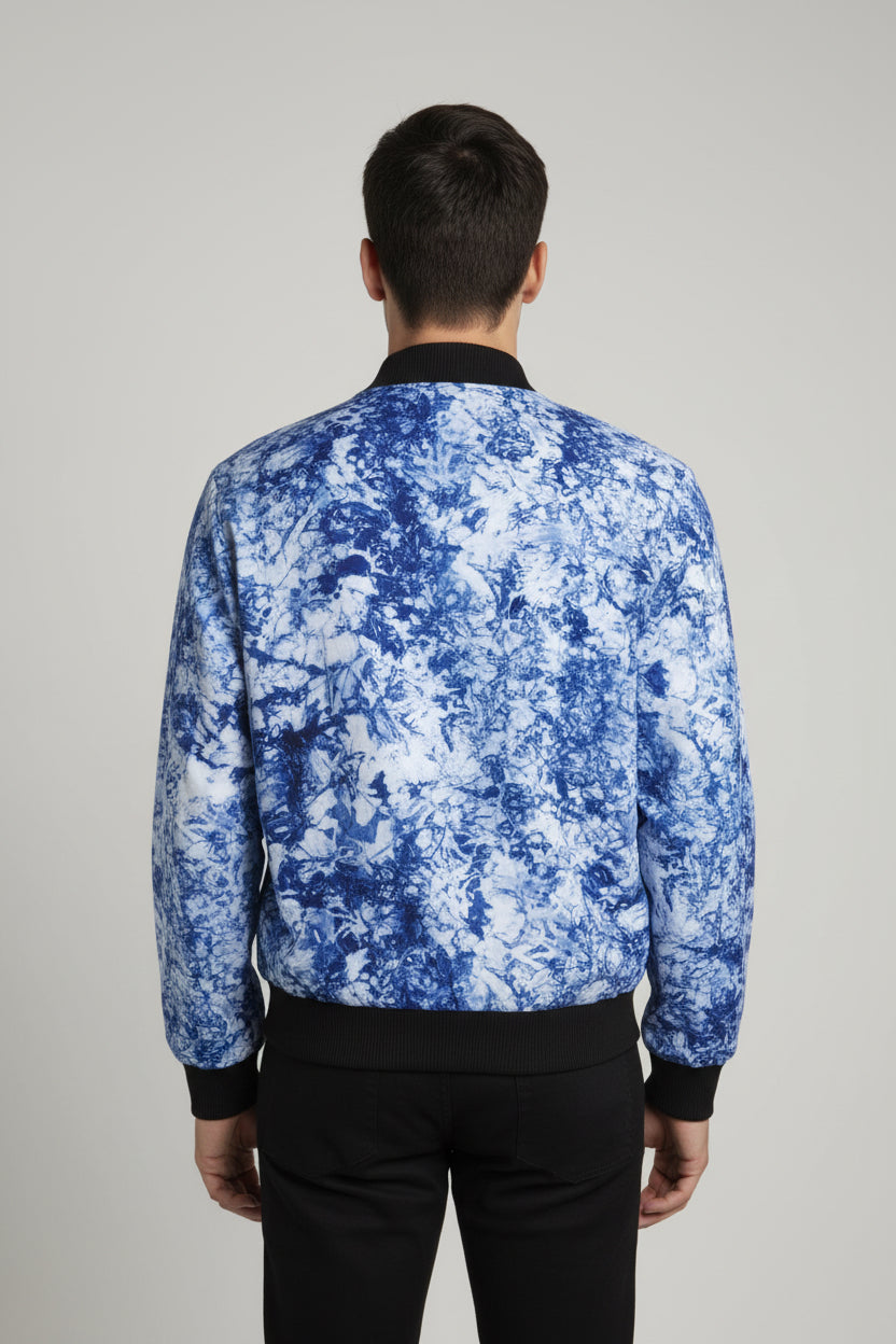 Tie dye bomber jacket