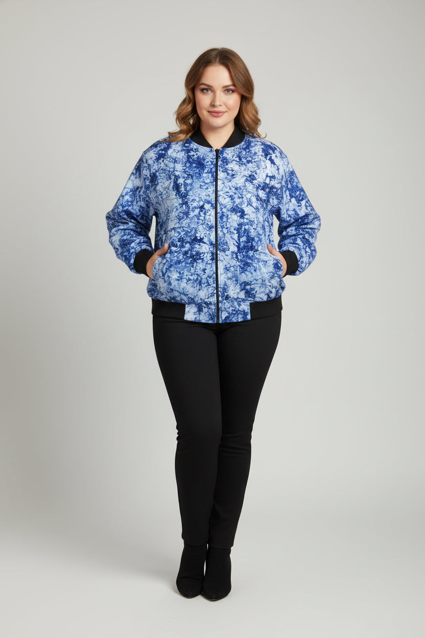 Tie dye bomber jacket