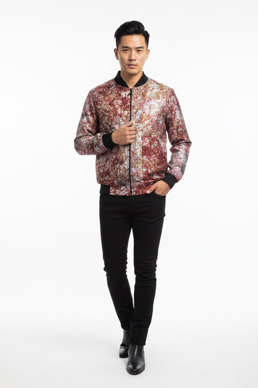 Tie dye bomber jacket