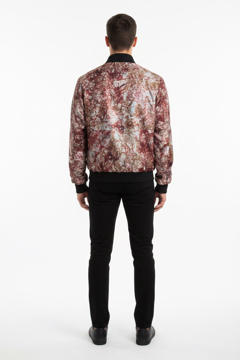 Tie dye bomber jacket