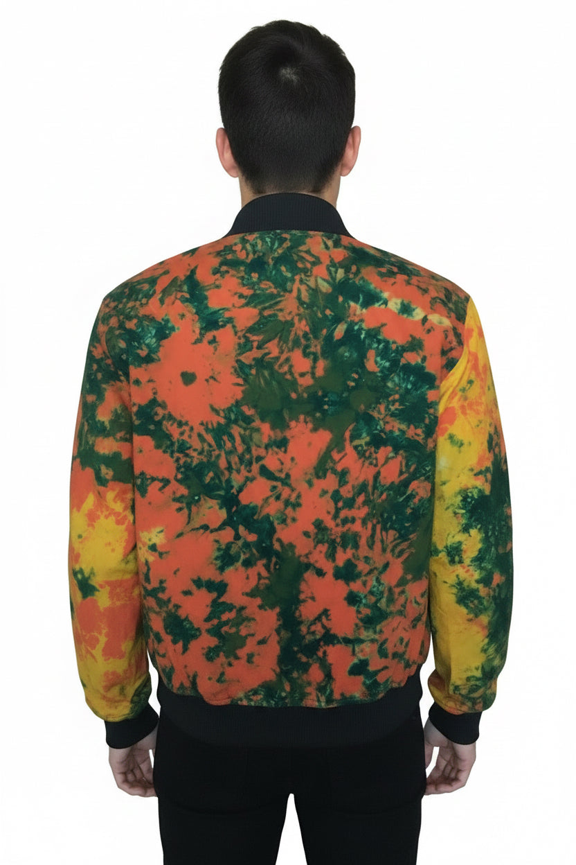 Tie dye bomber jacket