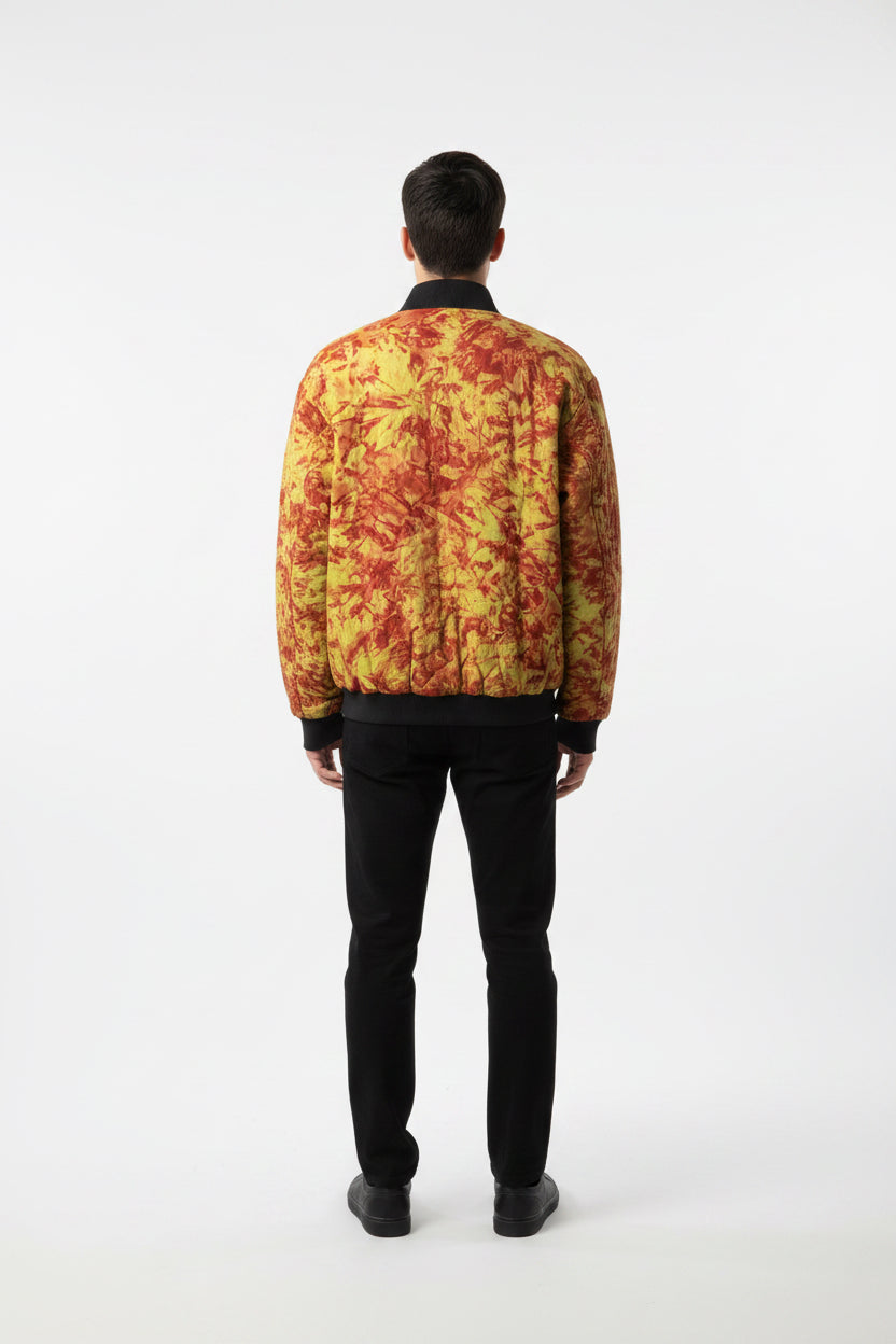 Tie dye bomber jacket