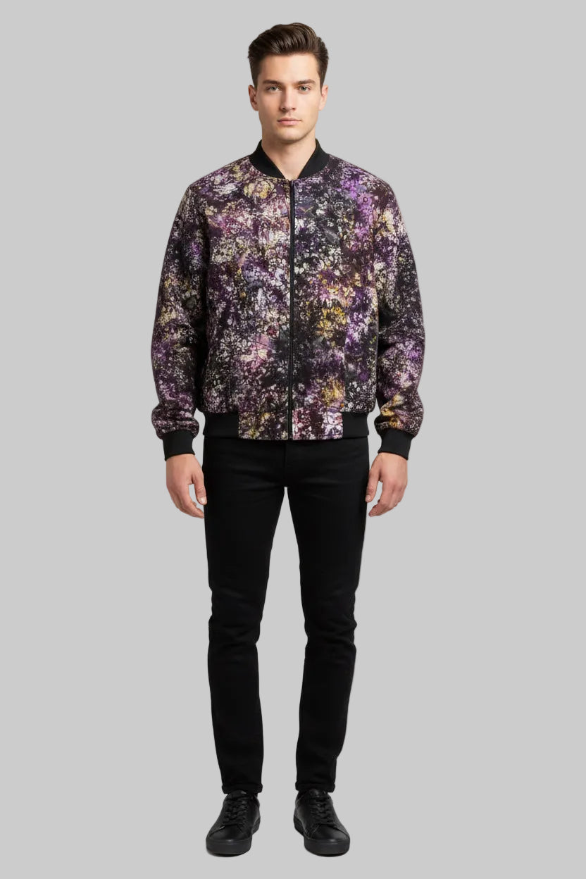 Tie dye bomber jacket