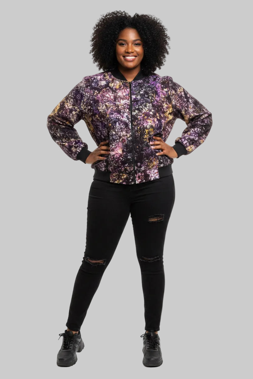 Tie dye bomber jacket