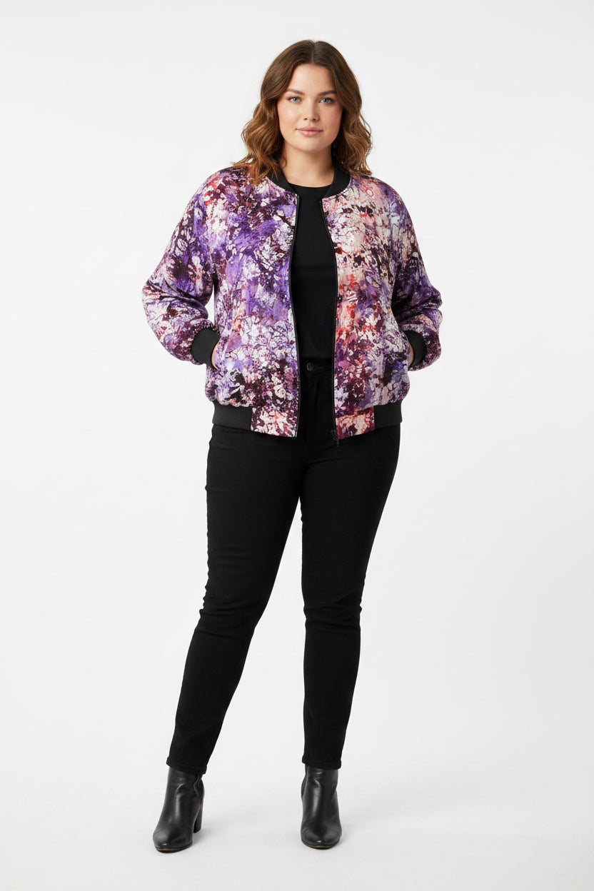 Tie dye bomber jacket