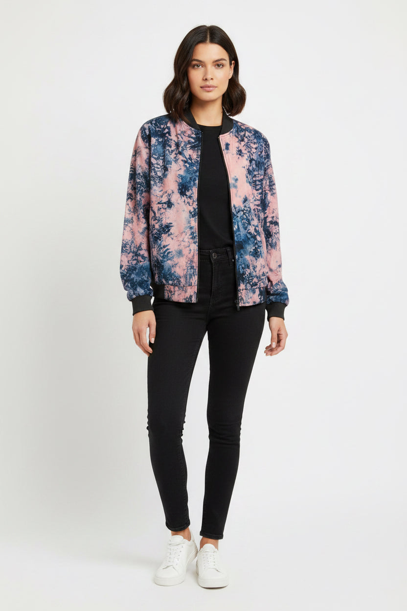 Tie dye bomber jacket