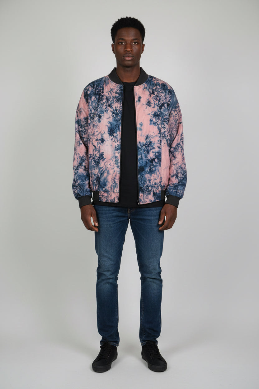 Tie dye bomber jacket