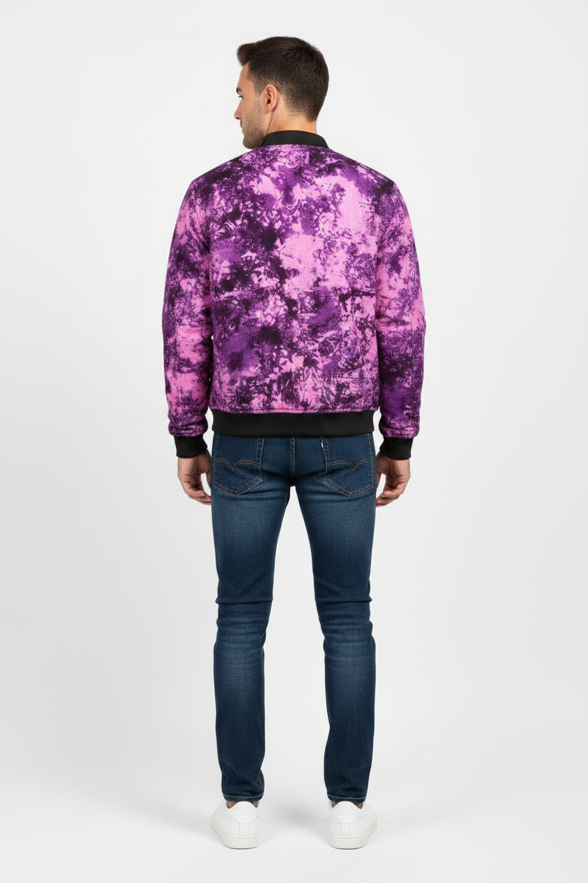 Tie dye bomber jacket