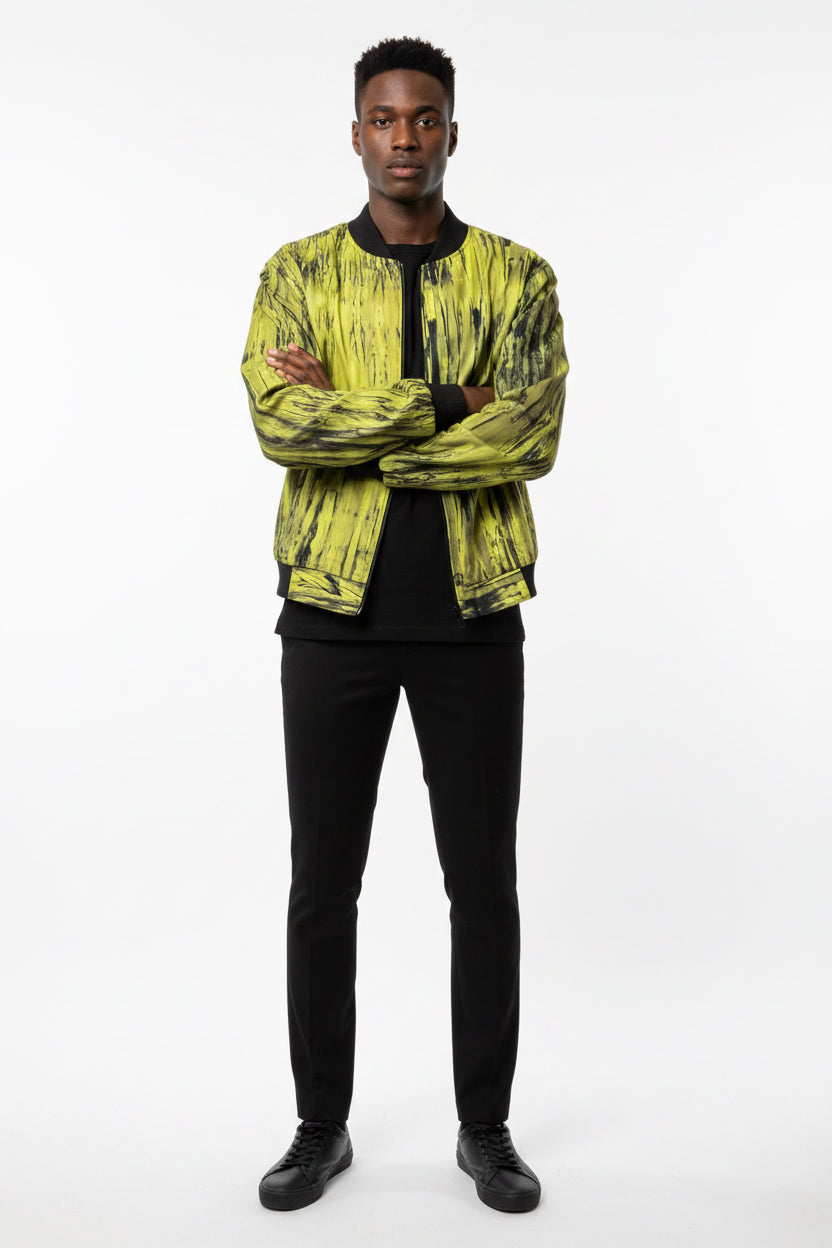 Tie dye bomber jacket