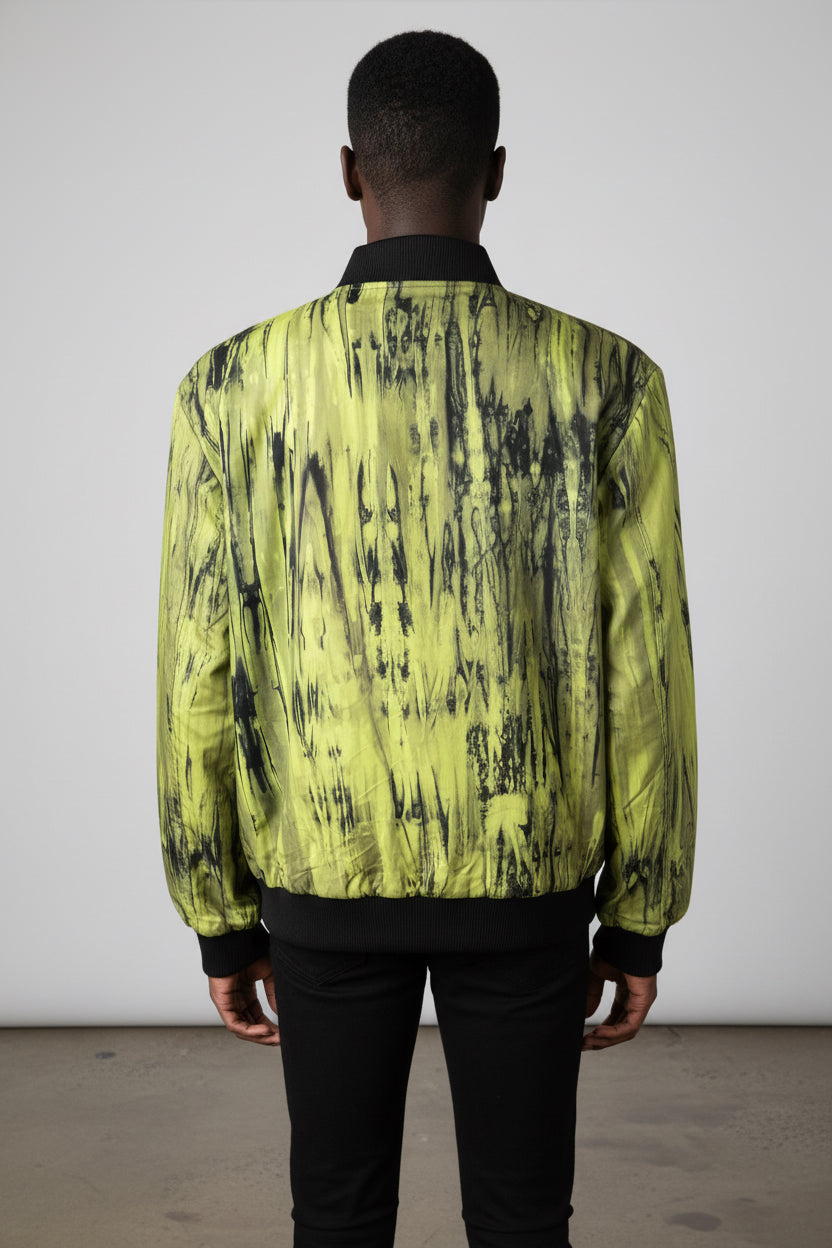 Tie dye bomber jacket