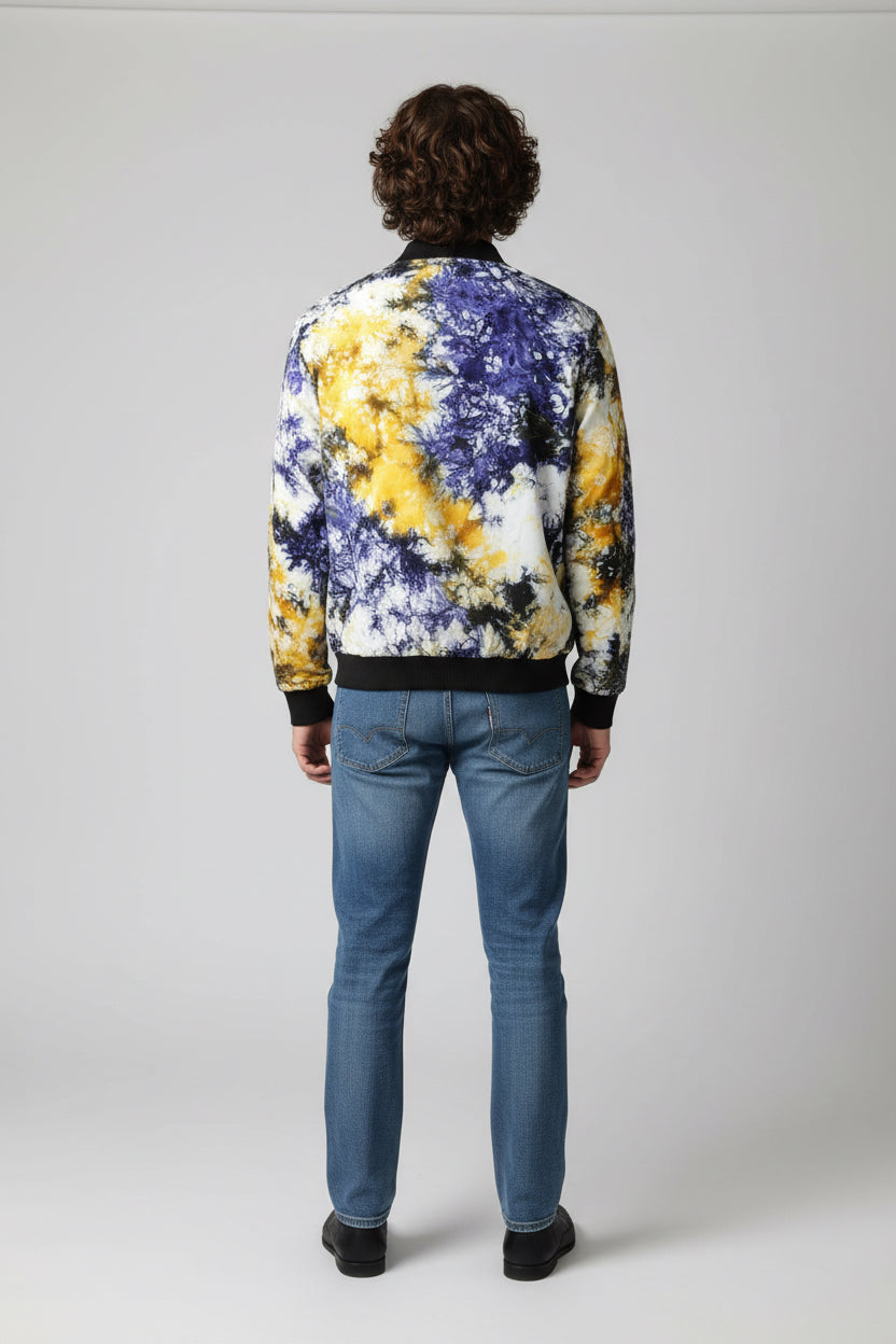 Tie dye bomber jacket