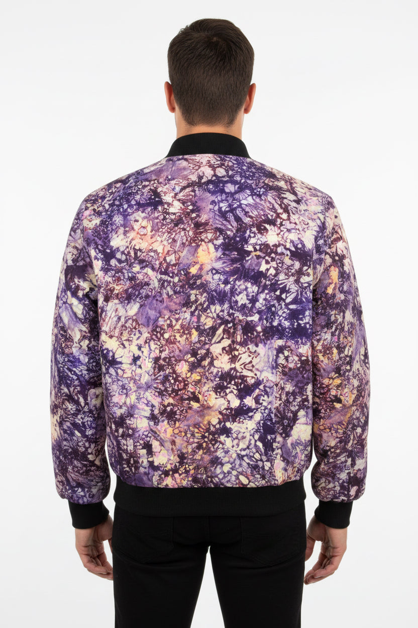 Tie dye bomber jacket