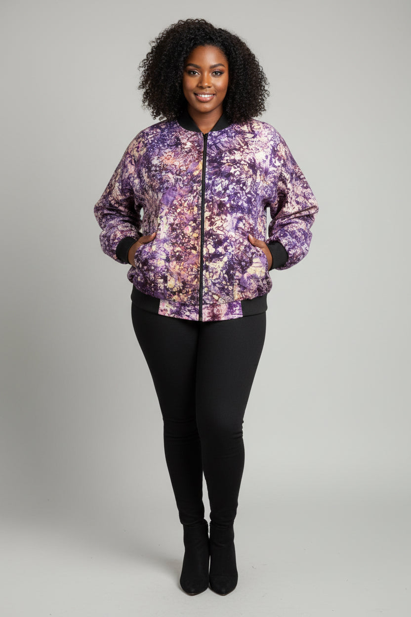 Tie dye bomber jacket