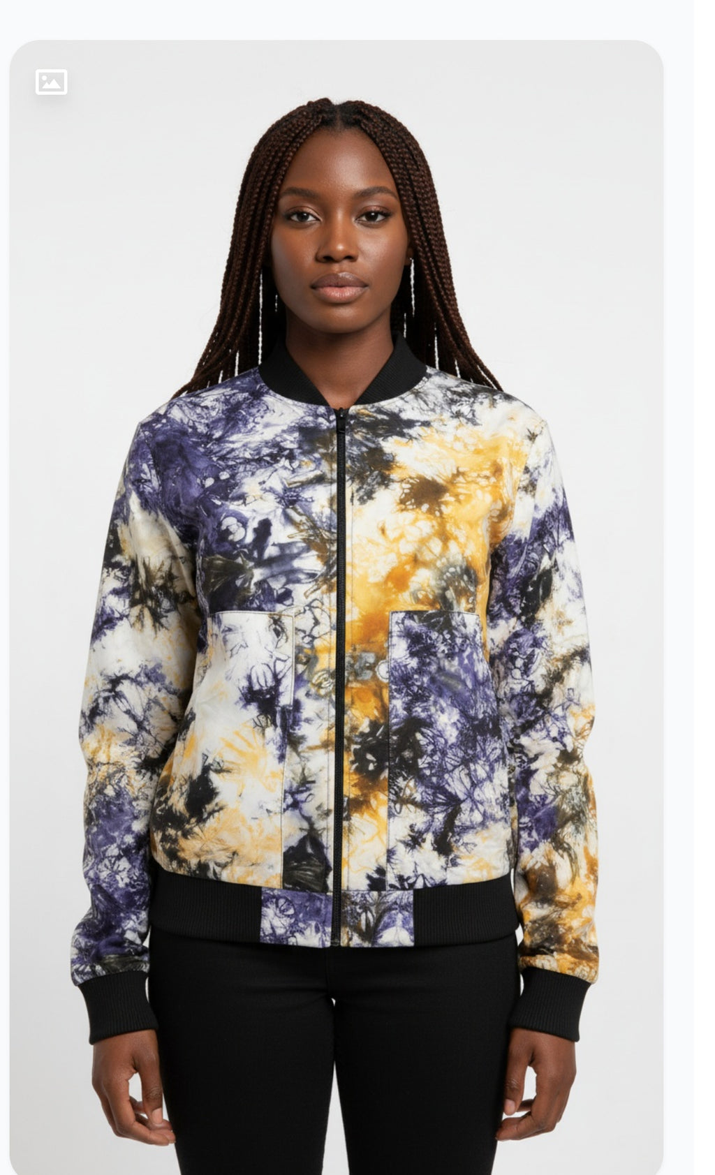 Tie dye bomber jacket
