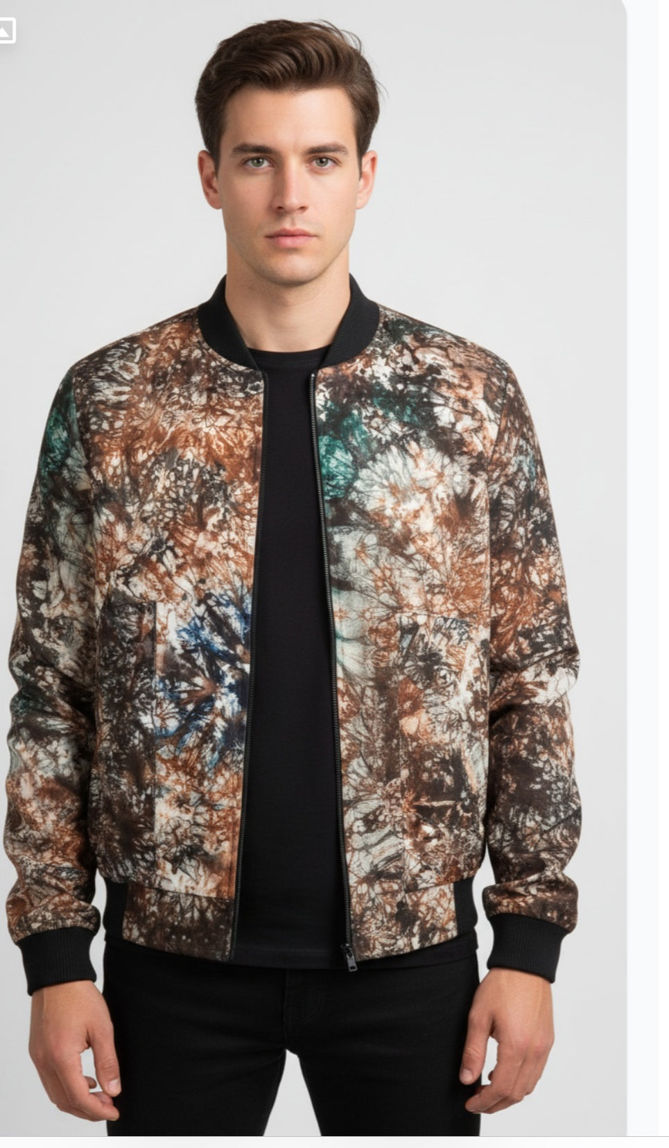 Tie dye bomber jacket