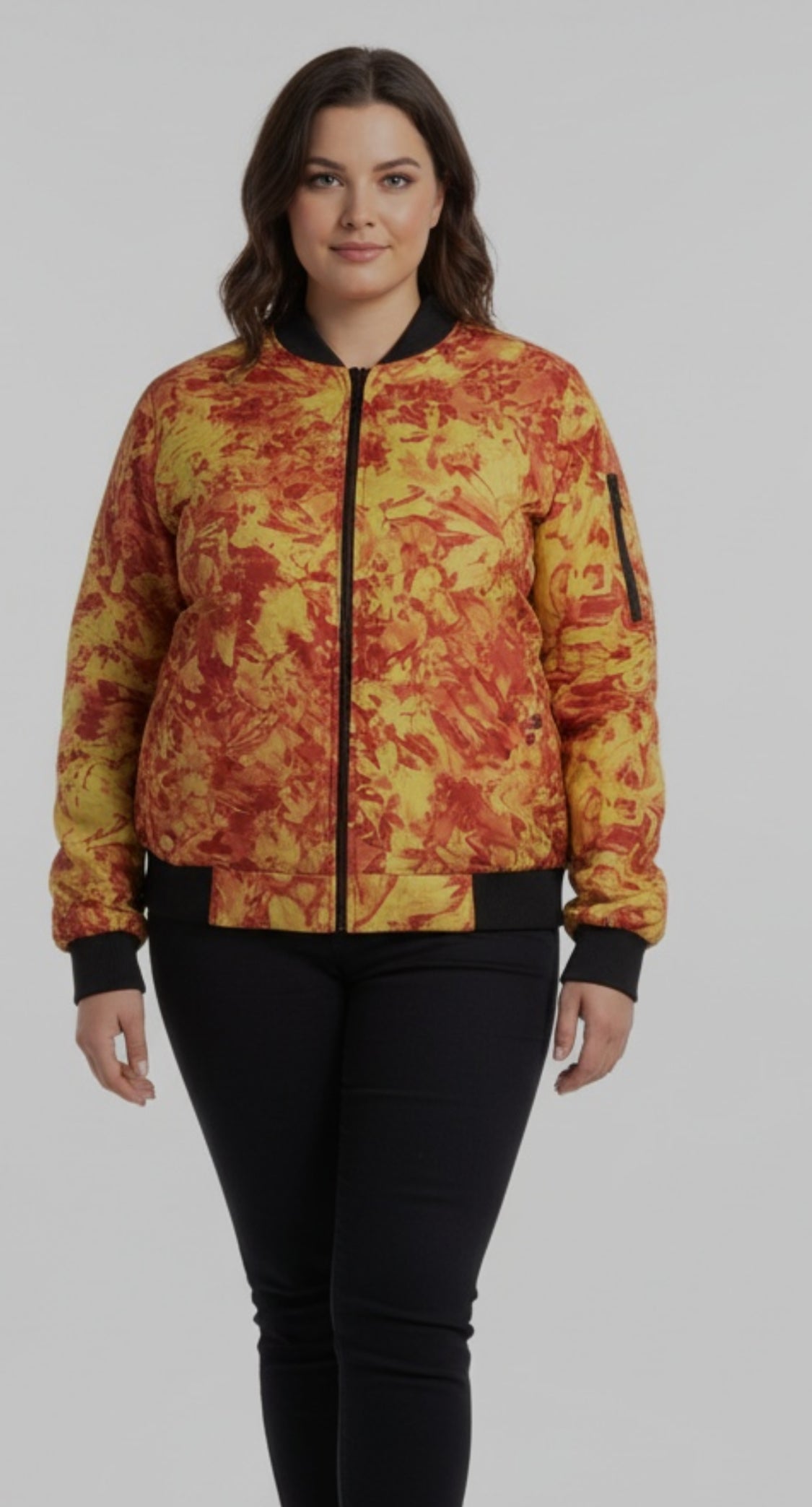 Tie dye bomber jacket