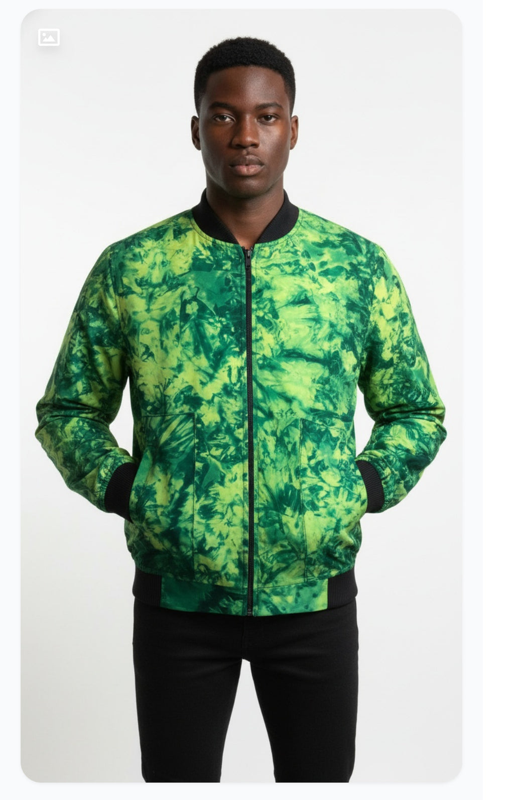 Tie dye bomber jacket