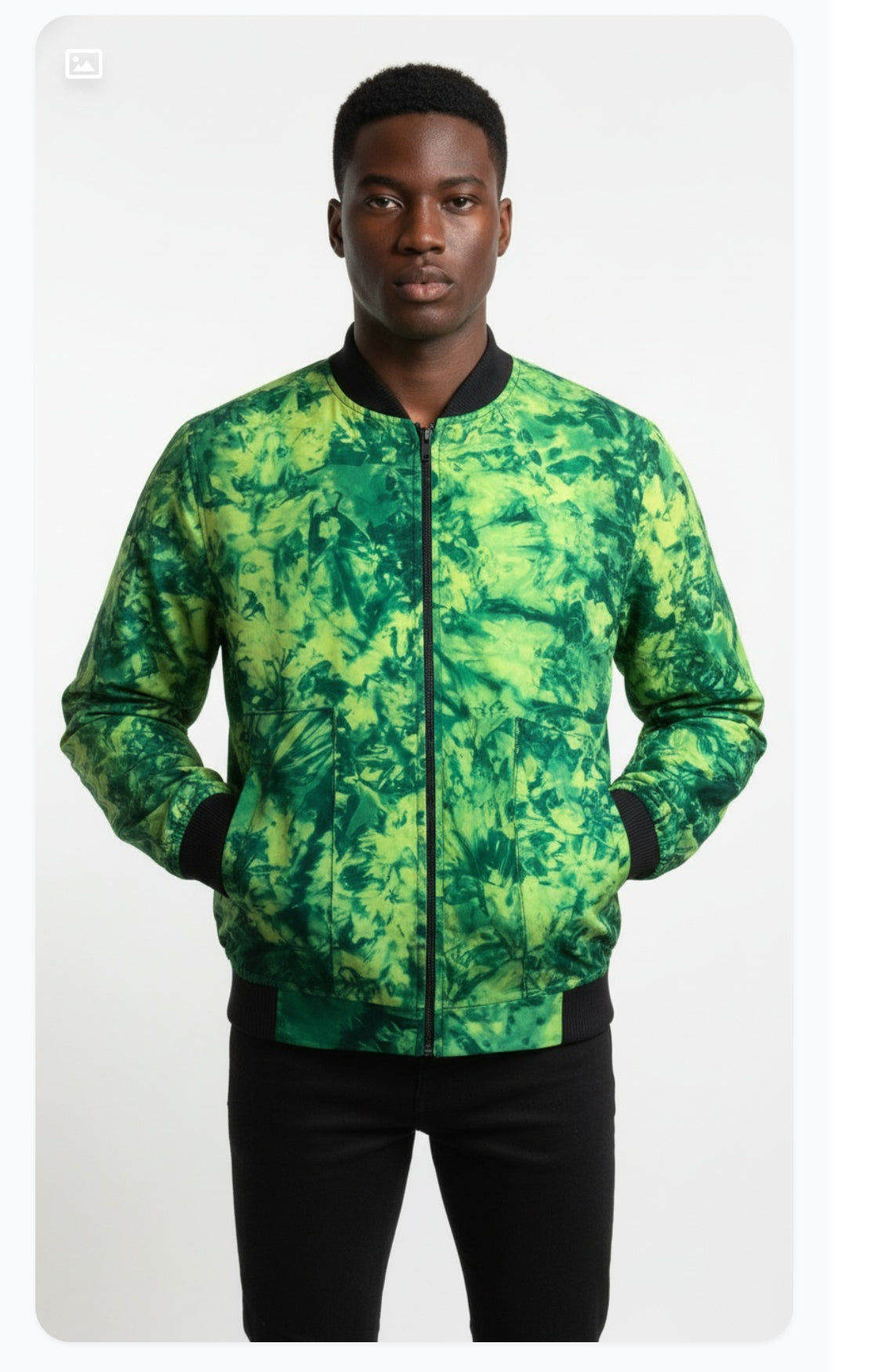 Tie dye bomber jacket