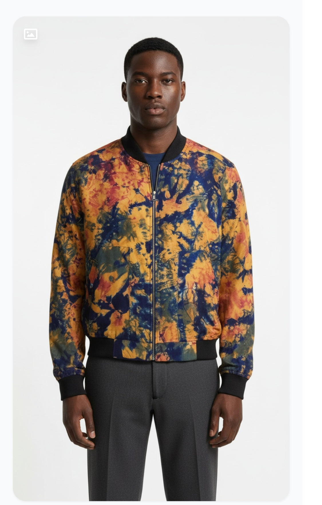 Tie dye bomber jacket