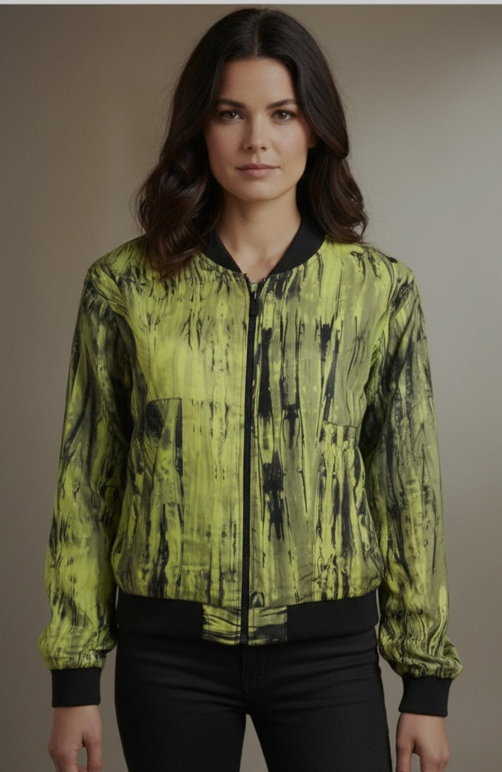 Tie dye bomber jacket