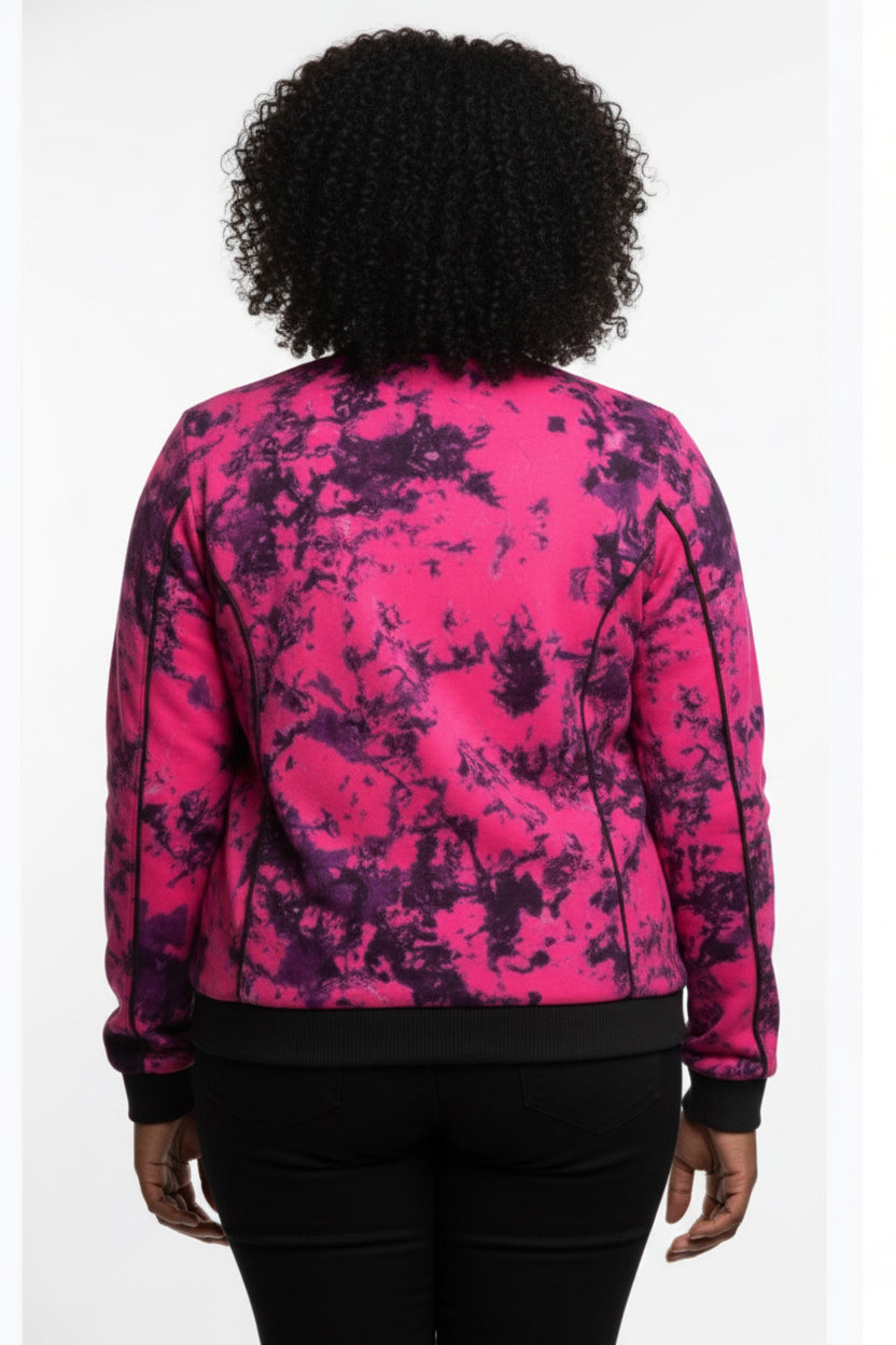 Tie dye bomber jacket
