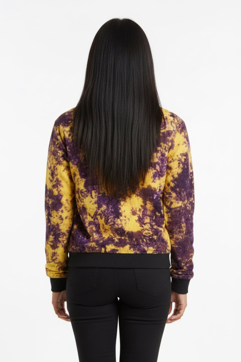 Tie dye bomber jacket