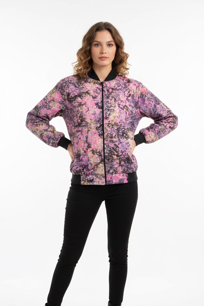 Tie dye bomber jacket
