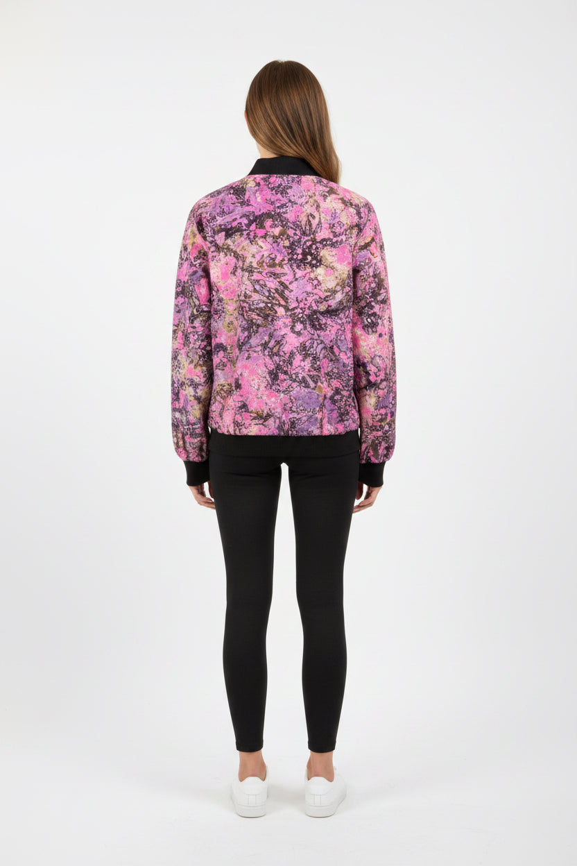 Tie dye bomber jacket