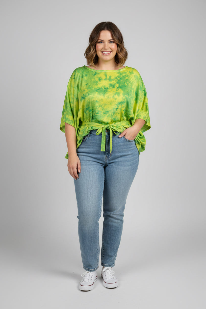 Tie dye circular women’s top