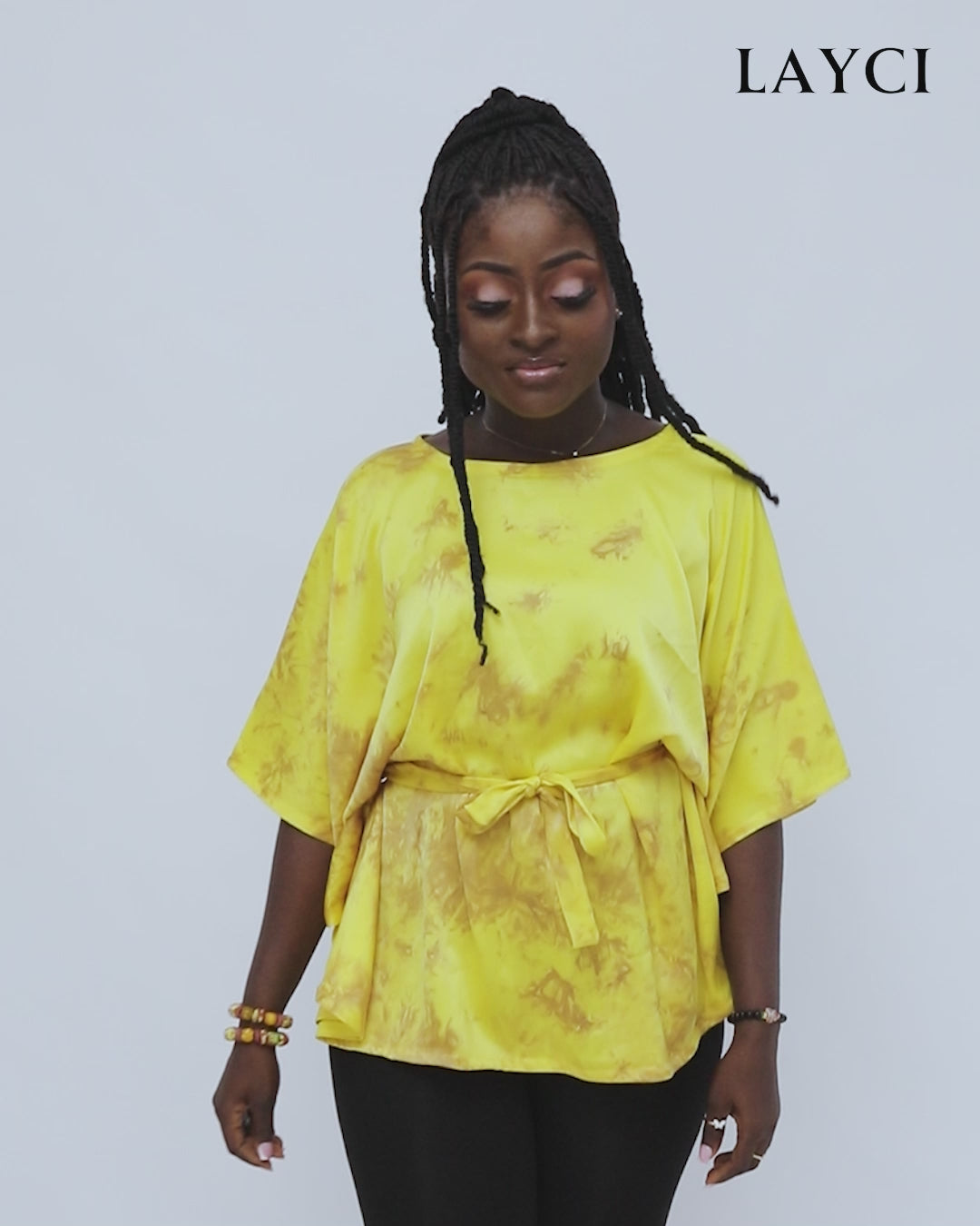 Tie dye circular women’s top